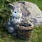 Кашпо для растений садовое Кролик с корзиной F08759-Gray - фото 64125