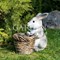 Кашпо для растений садовое Кролик с корзиной F08759-Gray - фото 64126