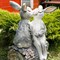 Фигура садовая Зайцы влюбленные серые полистоун U09080-Gray - фото 64429