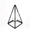 Подсвечник металл Треугольник чёрный на 1 свечу 607-50-B - фото 64637