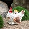 Фигура Курица с цыпленком для сада полистоун F07786 - фото 65529