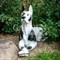 Фигура садовая  Собака Дог лежит чёрно-белый F01005 - фото 65788