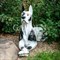 Фигура садовая  Собака Дог лежит чёрно-белый F01005 - фото 65824