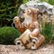 Фигура садовая Медведь с бочонком мёда полистоун F01214 - фото 66524