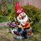 Фигура Гном садовый на пне полистоун 77 см F08199 - фото 66555