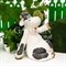 Фигура садовая Корова сидит чёрно-белая полистоун F08691 - фото 66667