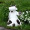 Фигура садовая Корова сидит чёрно-белая полистоун F08691 - фото 66755