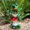 Фигура садовая Лягушка с флейтой на грибе полистоун 27 см F07791 - фото 66945
