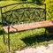 Скамейка садовая кованая чёрная ажурная для дачи и улицы длина 120см 301-051B - фото 67104