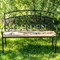 Скамейка садовая кованая чёрная ажурная для дачи и улицы длина 120см 301-051B - фото 67106
