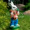 Фигура садовая Зайчик с морковкой полистоун высота 60 см F01044 - фото 67193