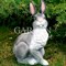 Фигура садовая Заяц серый полистоун F01007-Gray - фото 67228
