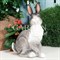 Фигура садовая Заяц серый полистоун F01007-Gray - фото 67229