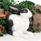 Фигура садовая Заяц ушастый черно-белый полистоун F07429-WBL - фото 67254