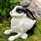 Фигура садовая Заяц ушастый черно-белый полистоун F07429-WBL - фото 67256