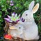 Кашпо садовое для растений Зайчиха с зайчонком серые U09076-Gray - фото 67742