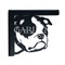 Кронштейны для полки черные металлические Собака 2 шт 702-217B - фото 68821