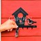 Ключница настенная металлическая черная Дом с птичкой 701-017B - фото 69152