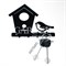 Ключница настенная металлическая черная Дом с птичкой 701-017B - фото 69154