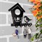 Ключница настенная металлическая черная Дом с птичкой 701-017B - фото 69536