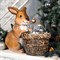 Кашпо Кролик с корзиной садовое для растений F08759-Br - фото 69742