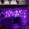 Гирлянда Бахрома ECO 1,8х0,5м фиолетовое свечение 8 режимов прозрачная нить - фото 70066