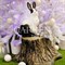 Фигура садовая Заяц на пне чёрно-белый полистоун F07062-WBL - фото 70109