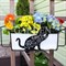 Балконный ящик для цветов с декоративным кованым кронштейном Кошка 203-009 - фото 72231