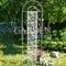 Шпалера для садовых растений ажурная кованая белая 202-100W - фото 72391