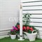 Умывальник садовый с краном белый металл высота 92см 55-117W - фото 72417