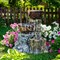 Фонтан садовый с двумя корзинами на камне высота 70см U08969 - фото 73741