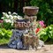 Фонтан садовый с двумя корзинами на камне высота 70см U08969 - фото 73742