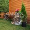 Лавка садовая с кашпо для цветов Дом Гномов стеклопластик длина 180см U07919 - фото 73820