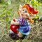 Фигура декоративная Гном девочка с мухомором для сада высота 40см F08058 - фото 73992