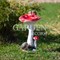 Фигура садовая Гриб мухомор с ёжиками полистоун высота 28см F08205 - фото 74078