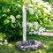 Умывальник садовый с краном белый металл высота 92см 55-117W - фото 74243