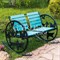 Кресло качалка садовая большая Рыбак металл+дерево 301-002B - фото 74463