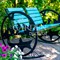 Кресло качалка садовая большая Рыбак металл+дерево 301-002B - фото 74481