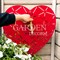 Умывальник Сердце настенный садовый с кронштейном для шланга красный металл 550-017Red - фото 74486