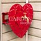 Умывальник Сердце настенный садовый с кронштейном для шланга красный металл 550-017Red - фото 74488