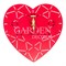 Умывальник Сердце настенный садовый с кронштейном для шланга красный металл 550-017Red - фото 74489