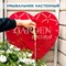 Умывальник Сердце настенный садовый с кронштейном для шланга красный металл 550-017Red - фото 74596