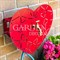 Умывальник Сердце настенный садовый с кронштейном для шланга красный металл 550-017Red - фото 74601
