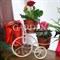 Подставка для цветов на подоконник Велосипед под два кашпо 41-041W - фото 75827