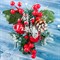 Ветка декор Зимние грезы гранат ягодки красные 15см - фото 76221