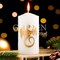 Свеча цилиндр Символ года 2024 5х10см белая с золотым драконом - фото 77044