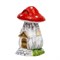 Фигура садовая Домик грибной полистоун высота 74см U08373 - фото 77246