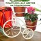 Подставка для цветов на подоконник Велосипед под два кашпо 41-041W - фото 77572