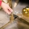 Подставка для ёлки новогодняя Домики золотая металлическая 200-040G - фото 77794