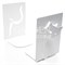 Комплект двух ограничителей для книг Кошка с хвостом металл белый 705-019W - фото 77927